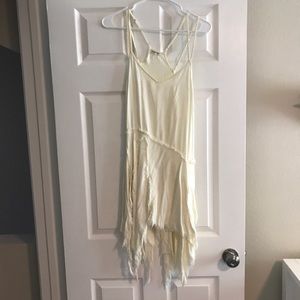 FREE PEOPLE Creme fringe dress